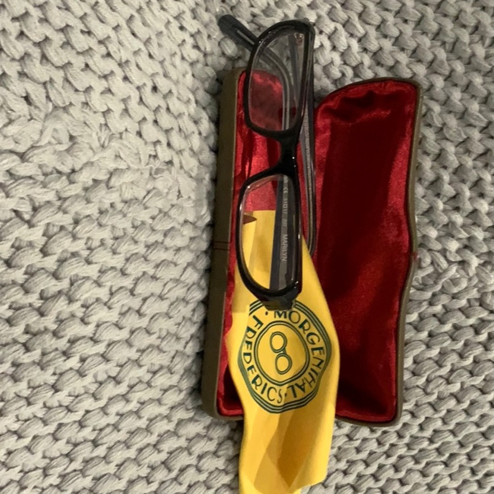 Black Glasses with Red Case